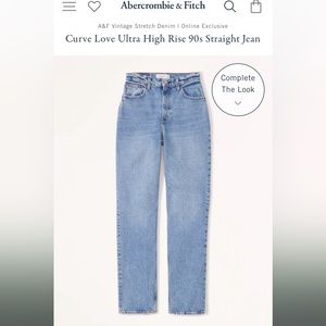Curve love ultra high rise 90’s straight leg jeans
